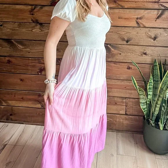 THE CALLIE PINK OMBRE DRESS - Picture 12 of 12